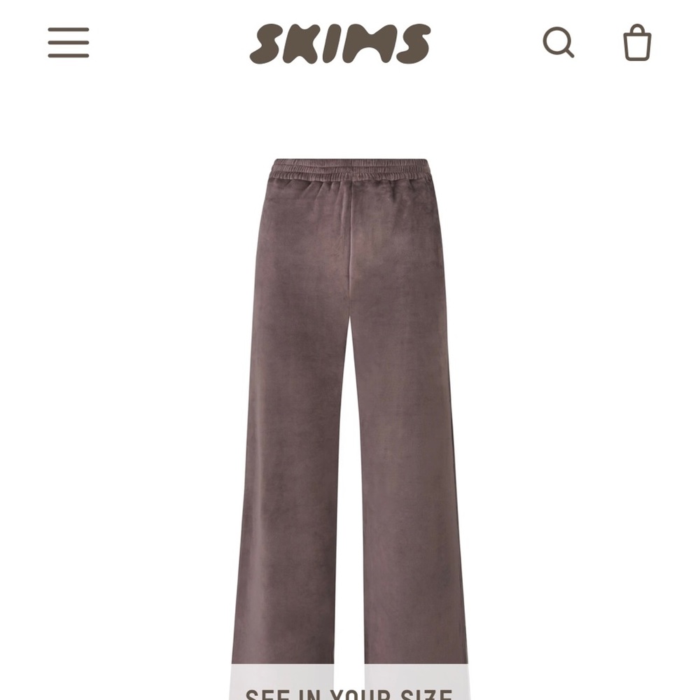 Skims Velour Pant Amethyst (never worn tags on)